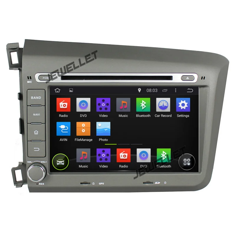 Восьмиядерный ips экран Android 9,0 автомобильный DVD gps Радио Навигация для Honda Civic 2012-2013 с 4G/Wifi, DVR, mirror link 1080P