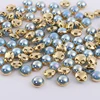 RESEN Top Grade Gold Sewing Pearl Bead  Sky Blue AB 6mm 8mm Mix Color Claw Rhinestones Sew On Pearls Button For Fabric Clothes ► Photo 3/6