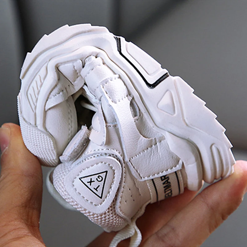 AOGT 2022 Spring/Autumn Baby Girl Boy Toddler Shoes Infant Casual Walkers Shoes Soft Bottom Comfortable Kid Sneakers Black White 6