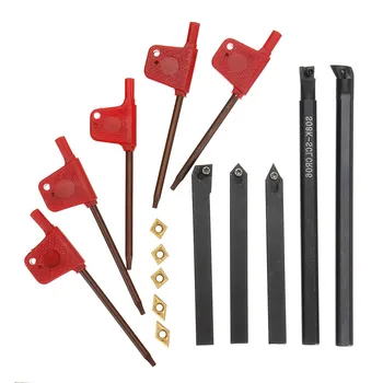 

5pcs 8mm Shank Indexable Lathe Turning Tool Holder with CCMT060204 DCMT070204 Carbide Inserts for CNC Machine New Arrival