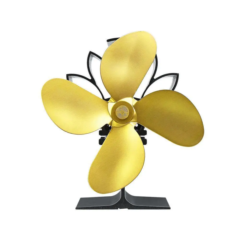 

1pc Multicolor 4 Blade Stove Fan Thermal Drive Silent Efficient Winter Eco Fan Distribution Accessories Heat Stove work Y7C6