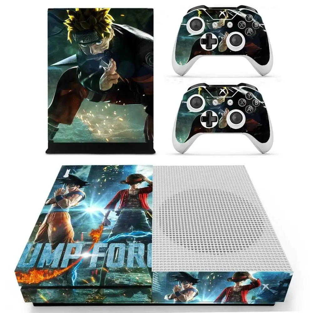 Jump Force наклейка s для Xbox One S кожа Виниловая Наклейка Pegatina для Xbox one тонкая консоль и два контроллера шкуры