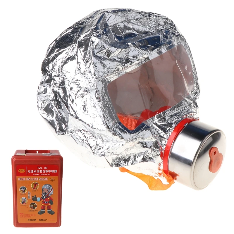 

Fire Eacape Face Mask Self-rescue Respirator Gas Mask Smoke Protective Face Cover Personal Emergency Escape Hood Self-rescue