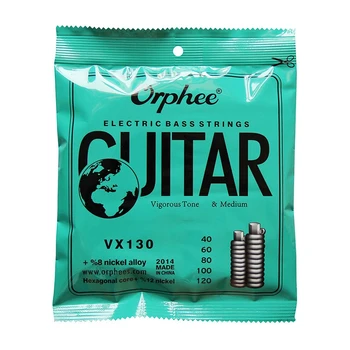 

Orphee Electric Bass Strings Carbon Steel Series Hexagonal Wire Medium Light Strong Strings Vx130 5 Strings