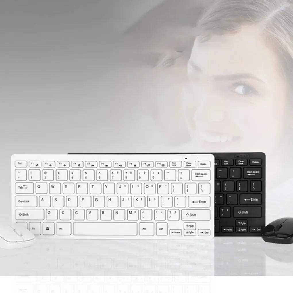 Портативная беспроводная клавиатура для ноутбука Mac, ноутбука, ТВ коробка 2,4 г, миниатюрная клавиатура с тачпадом, набор офисных принадлежностей для IOS Android Win 7 10