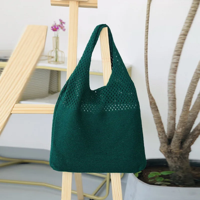 Woven Womens Shoulder Bags Ladies Designer Knitted Braid Handbags Tote Summer Beach Party Bag Purses Shopper Sac Satchel Female