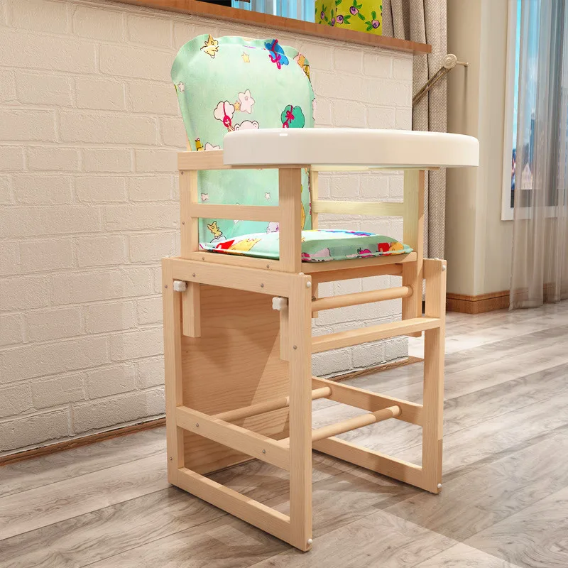 Твердый деревянный детский автокресла многофункциональный детский стул для завтрака детский стол и стул регулируемый детский стульчик