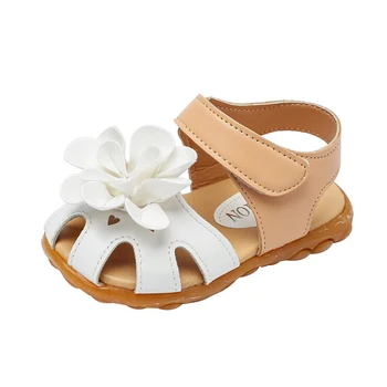 

Infant Toddler Kids Girls Floral Sandals Soft Solid Non Slip Rubber Sole Hollow Out Summer Beach Shoes