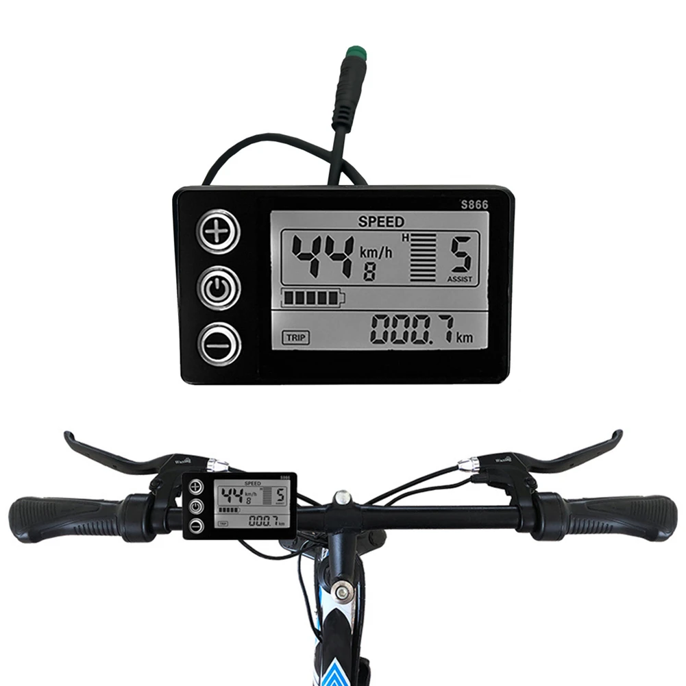 Elektrische Fiets S866 24V/36V/48V Display Lcd Meter Voor Intelligente Controller Ebike Panel Waterdicht plug Scooter|Scooter & Accessoires| - AliExpress