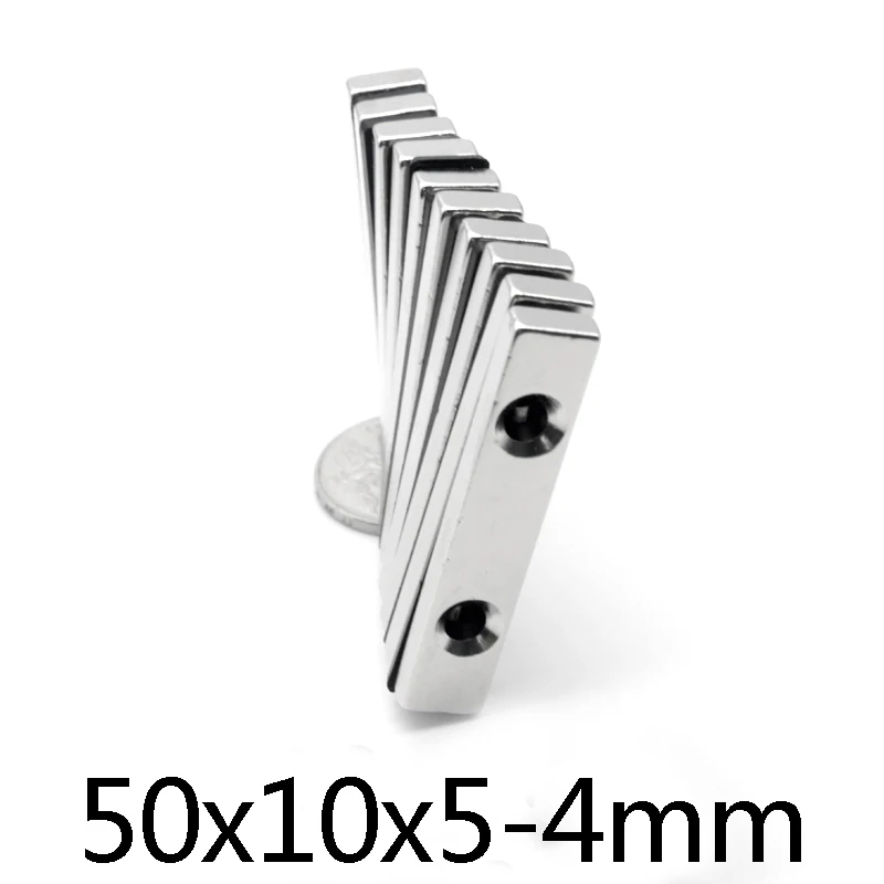희토류 네오디뮴 자석 카운터 싱크, 강력한 자석 네오디뮴 자석, 50x10x5-4mm, 50x10x5-4mm
