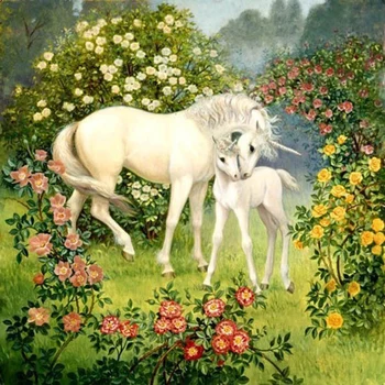 

100% Full 5D Diy Daimond Painting "Unicorn" 3D Diamond Painting Round Rhinestone Diamant Painting Embroidery Animals