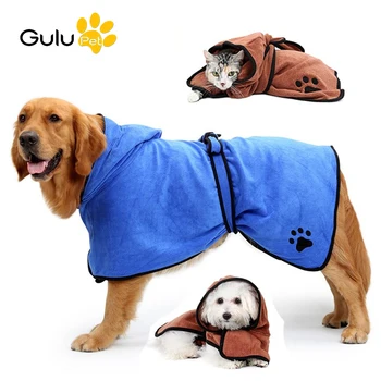 

Pet Dog Towel Quick Dry Bathrobe Microfiber Warm Dog Clothes Bath Grooming Pet Absorbent Towel