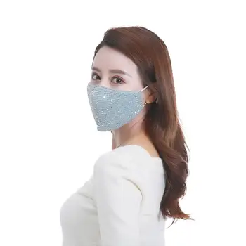 

Unisex Fashion Sequin Breathable Anti Haze Dust Cotton Protective Face Mask