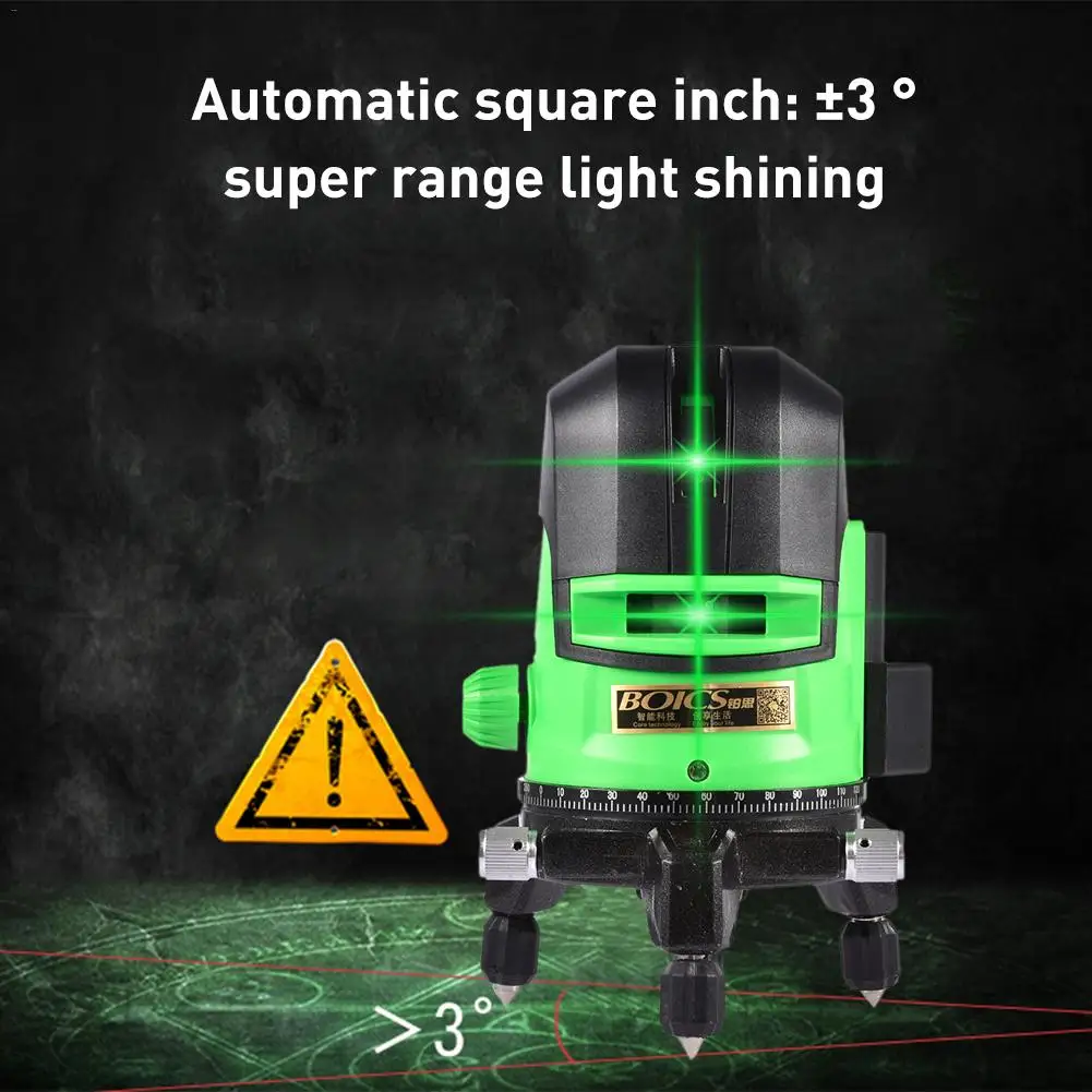 

5 Line 6 Points Green Laser Level Self-leveling Horizontal&Vertical 360 Degree Adjustment Higher Visibility