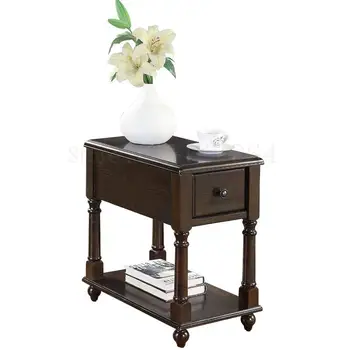 

American Sofa, Solid Wood, Small Coffee Table, Side, Corner, Side Table, Bedside Table, Simple Living Room Side Cabinet
