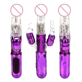 OLO 360 Degree Rotation Dildo Vibrator Clitoris Stimulation Rabbit Vibrator G-Spot Vagina Massager Transfer Beads AV Rod Sex Toy 2
