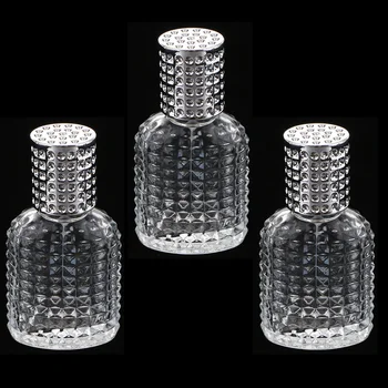 

3pcs Crystal Glass Pineapple Design Empty Refillable Perfume Fragrance Spray Bottle Travel Size