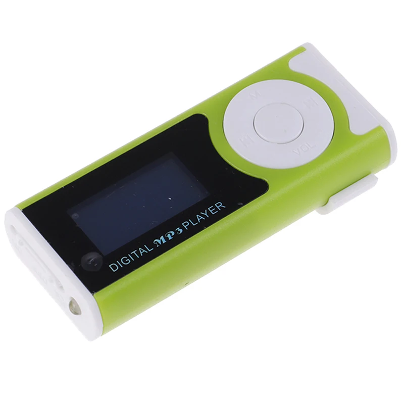 Portable MP3 Music Player Sport Walkman Mini USB Clip LCD Screen Media Player Support 16GB Externa Micro SD Card - Цвет: Зеленый