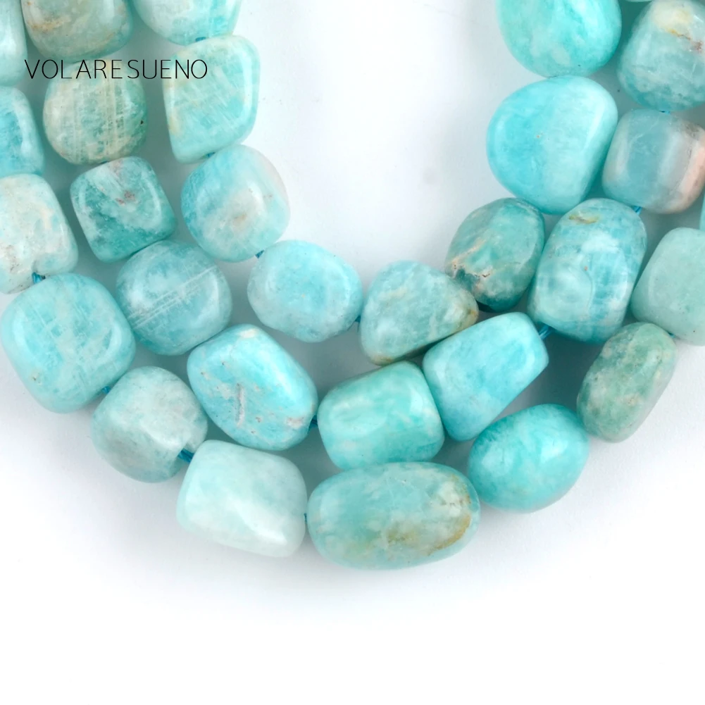 Natural Irregular Amazonite Stone Beads 15” Strand 8-10mm Loose Spacer For Jewelry Making Diy Charm Necklace Bracelet | Украшения и