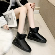 2021 Winter New Women's Snow Boots Fashionable Low-tube Warmth Round-toe Cotton Shoes Short Boots Comfortable Casual Boots 35-44