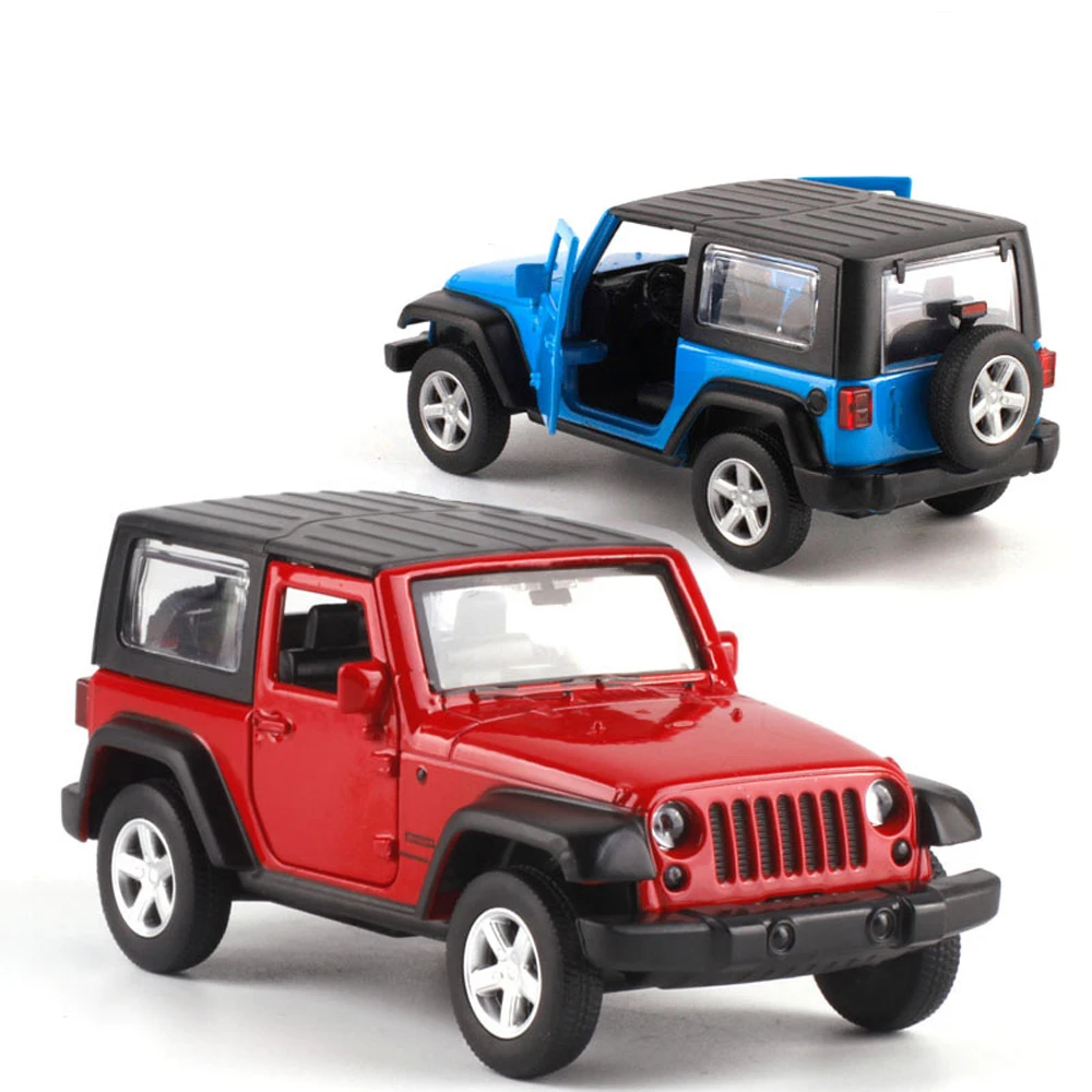 1:43 Масштаб Wrangler внедорожный автомобиль Сплав Вытяните назад автомобиль литья под давлением Металлическая Модель 4 цвета моделирование коллекция автомобилей модель для детей