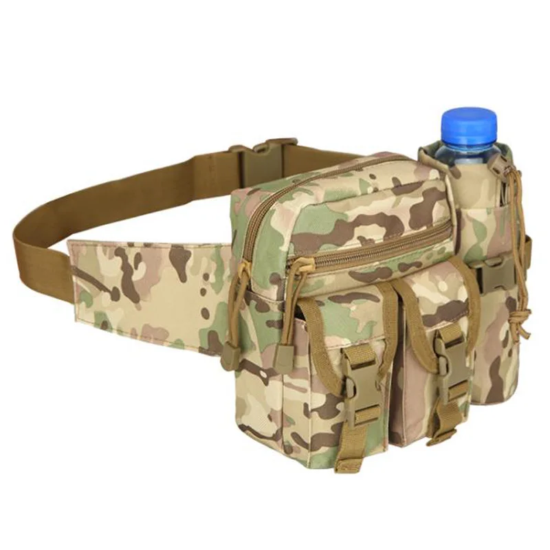 Наружная сумка на плечо, водонепроницаемая ткань Оксфорд, походная сумка, сумка для чайника, поясная сумка, многофункциональная сумка для кемпинга - Цвет: Army Green