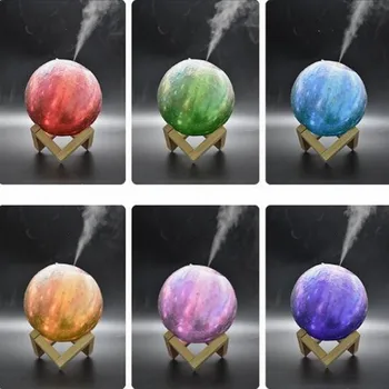 

1500ML Air Humidifier Painted 3D Colorful Moonlight Diffuser Aromatherapy Essential Oil Ultrasonic Night Cooling Fog Purifier