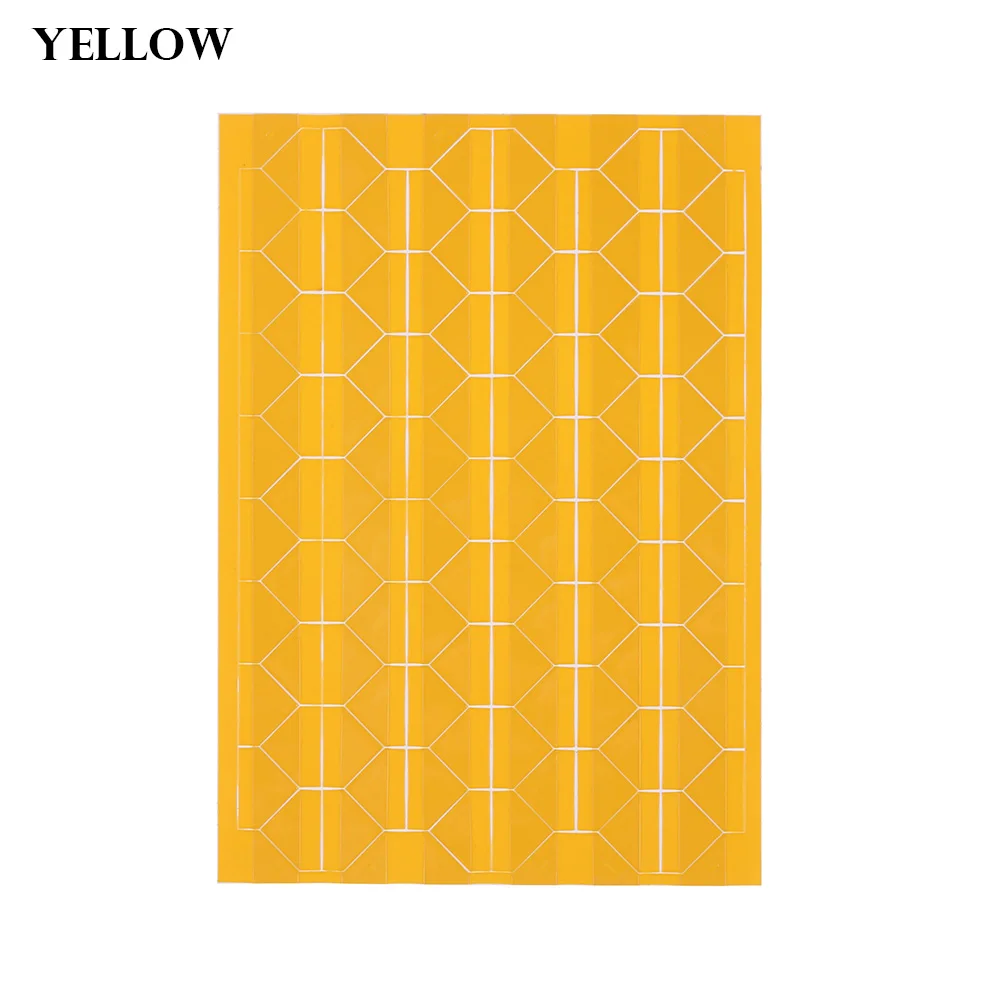 Yellow 102 шт/Лист красочные самоклеющиеся ПВХ альбом фоторамки наклейки для фото угловые протекторы DIY ручной работы Скрапбукинг ремесла - Цвет: Yellow