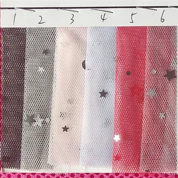 

10 yards lot 140cm width Phantom star moon mesh gauze sprinkled with gold sequins Fashion lace fluffy skirt Mesh fabric
