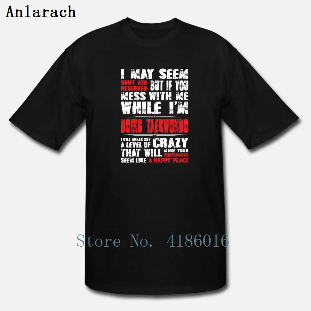 

Doing Taekwondo Quiet And Reserved T Shirt Customized Anti-Wrinkle Pattern Standard Summer Style S-5XL Cotton Authentic Shirt