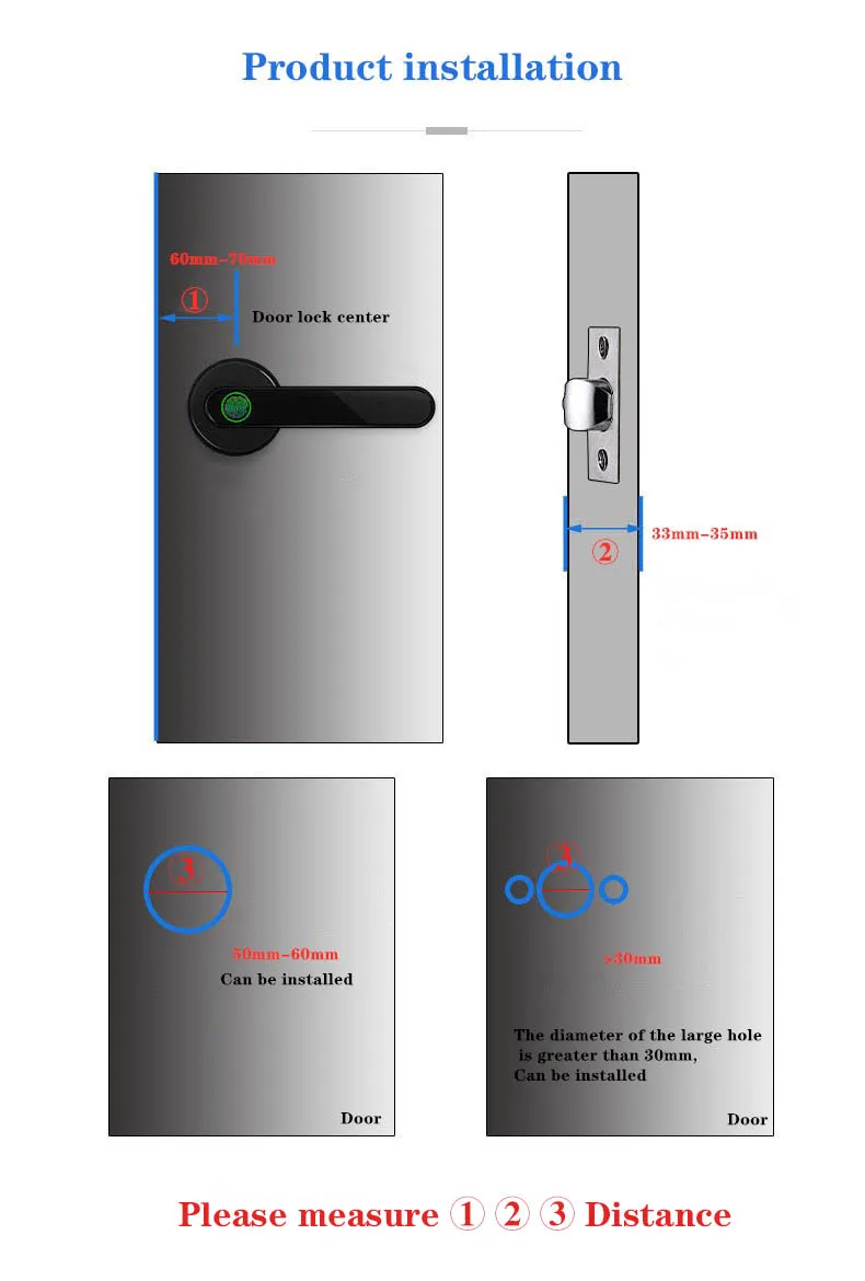 HAISUNY Tuya APP Bluetooth WiFi Indoor Smart Door Lock Biometric Fingerprint Lock Password Key Unlock Electronic Digital Lock