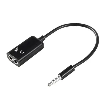 

3.5mm Headphone Microphone Stereo Audio Splitter Adapter Cable