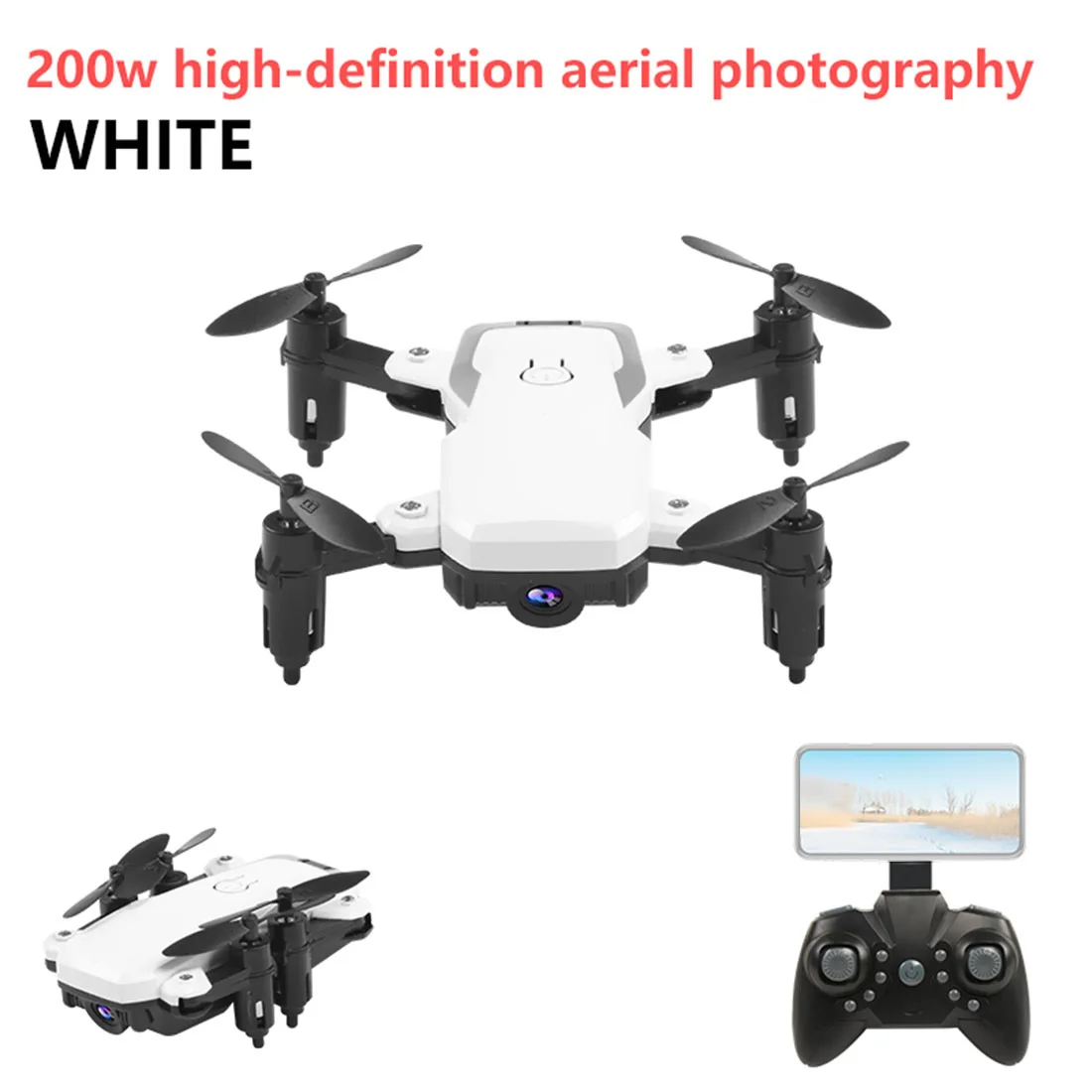 2.0MP White 1B Складной мини-Дрон K1 WiFi FPV HD камера 0.3MP 2.0MP 5.0MP 4K Высота удержания воздушная видео 3D переворачивает RC Квадрокоптер детская игрушка - Цвет: 2.0MP White 1B
