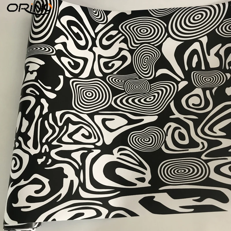 Black White Camouflage Vinyl Wrap-4