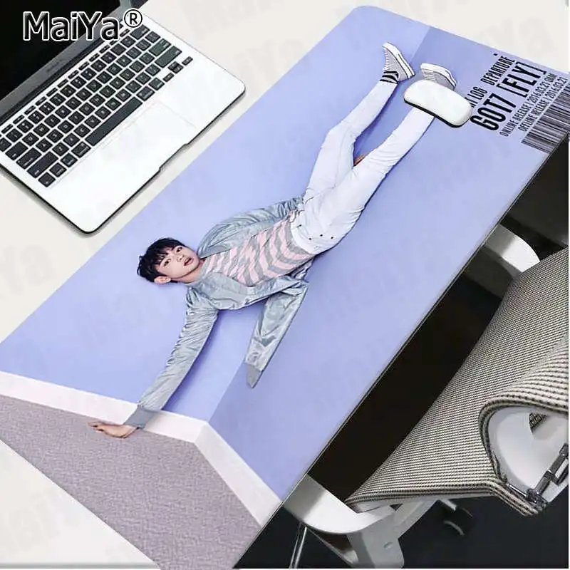 Maiya GOT7 Jackson JinYoung, коврик для клавиатуры, резиновый игровой коврик для мыши, Настольный коврик,, большой коврик для мыши, коврик для клавиатуры - Цвет: Lock Edge 30x80cm
