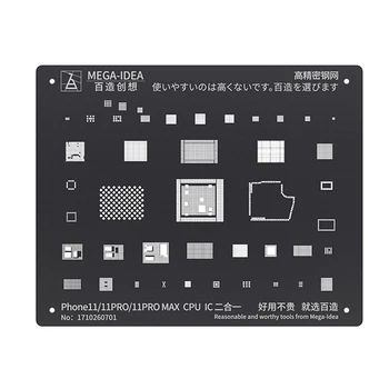 

High quality Black setencils IC Chip BGA Reballing Stencil Kits Set Solder Template for iPhone 11 pro Max XS XR X 8 7 6S 6 Plus