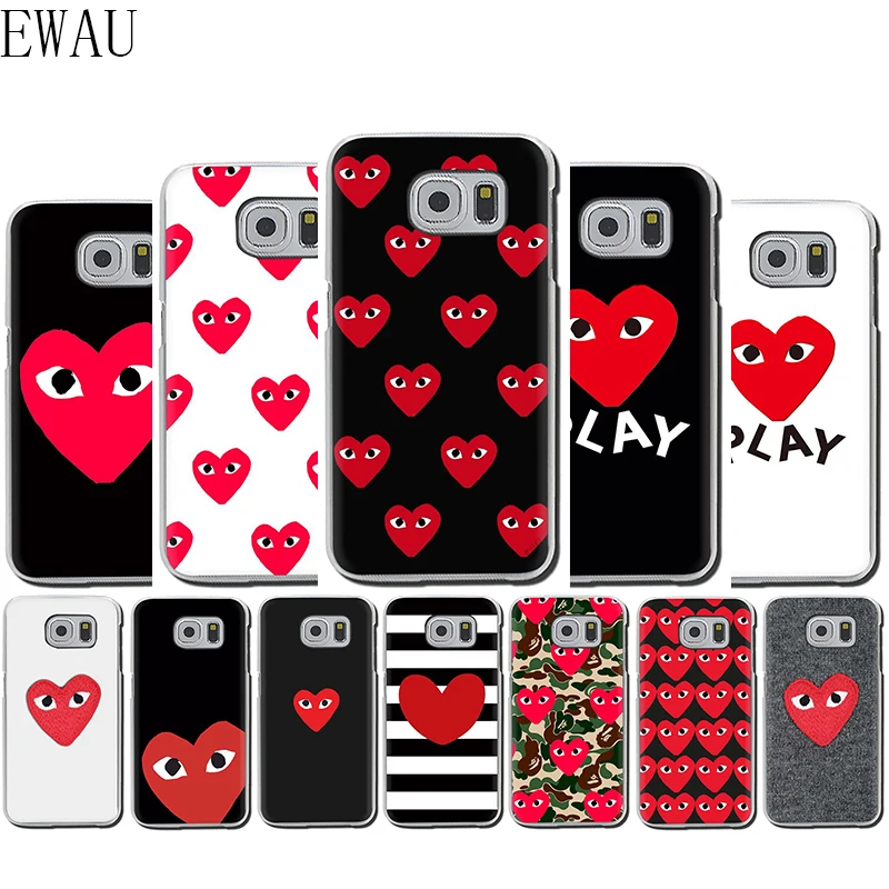 

EWAU CDG COMME des GARCONS Silicone Mattle phone case for Samsung S7 Edge S8 S9 S10e Note 8 9 10 plus M10 20 30 40