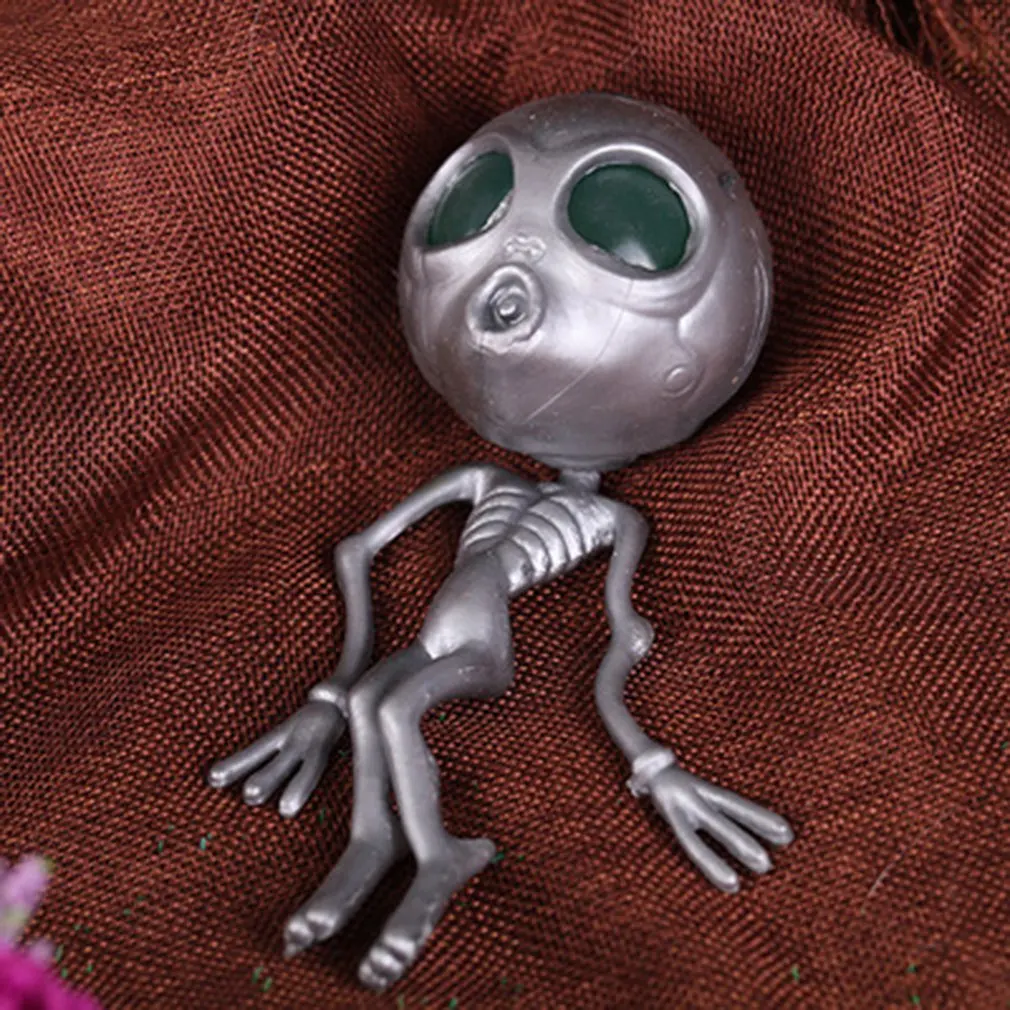 Funny Design Vent toy Luminous Skull Aliens Ball Decompression Toys Gags Practical Jokes Squeeze Skeleton Toys Squeeze