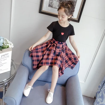 

T-shirt + Skirt 2pcs Children Girls Clothing Set 2020 New Summer Fashion Kids Clothes for Girl Baby Toddler Teens Costume