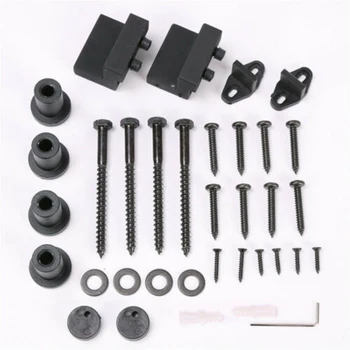 

Barn Sliding Wooden Door Hanging Rail Stabilizer Carbon Steel Hardware Tool Set