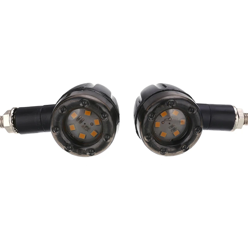 4 Pcs Universal Motorcycle Bullet Turn Signal Tail Brake Light 6 LED Indicator Amber Lamp For Harley Chopper Cruiser DC 12V