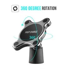 Беспроводное Автомобильное зарядное устройство магнитный автомобильный держатель для телефона Qi Беспроводное Автомобильное зарядное устройство Быстрая зарядка для iPhone автомобильный держатель