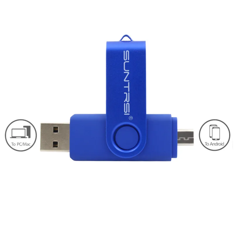 Suntrsi USB флеш-накопитель 2,0 OTG USB флеш-накопитель реальная емкость 128 Гб 64 ГБ 32 ГБ карта памяти флеш-накопитель с логотипом на заказ