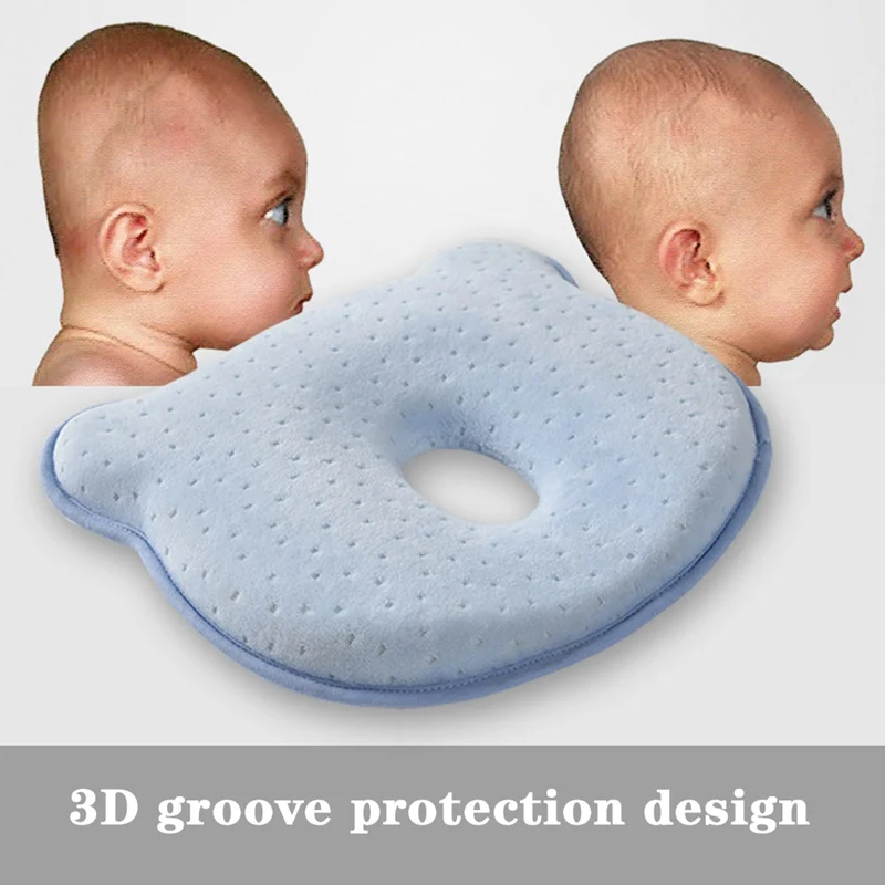 

Newborn Baby Pillow Anti Roll Stereotyped Pillow Flat Head Neck Prevent Infant Support Infant Crib Flat Head Pillow 0-12Months