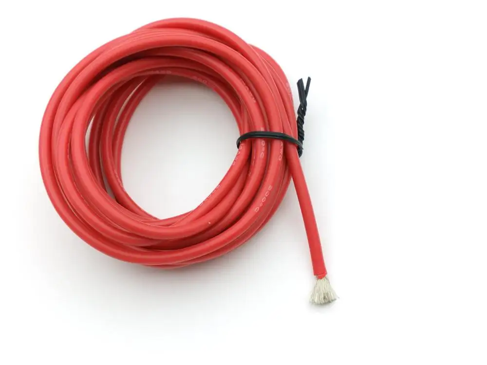 1 Катушка высокого качества 14 AWG 600V силиконовый провод гибкий 3 м красный|wire gauge|wire