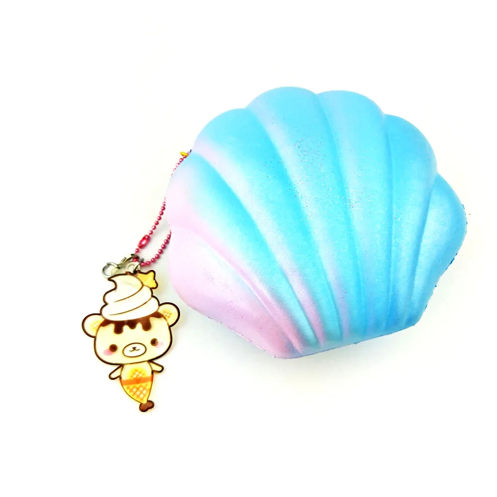 Creamiicandy мягкий Радужный пляжный ракушка хлеб squishies медленно поднимающийся мягкий хлеб сладкий ароматизированный подарки игрушки снятие стресса