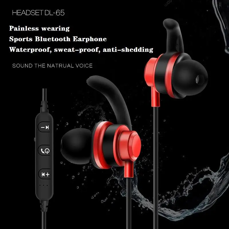 Водонепроницаемые беспроводные Bluetooth наушники с шейным ремешком, стерео наушники, магнитные наушники, шумоподавление с Hi-Fi стерео встроенным микрофоном
