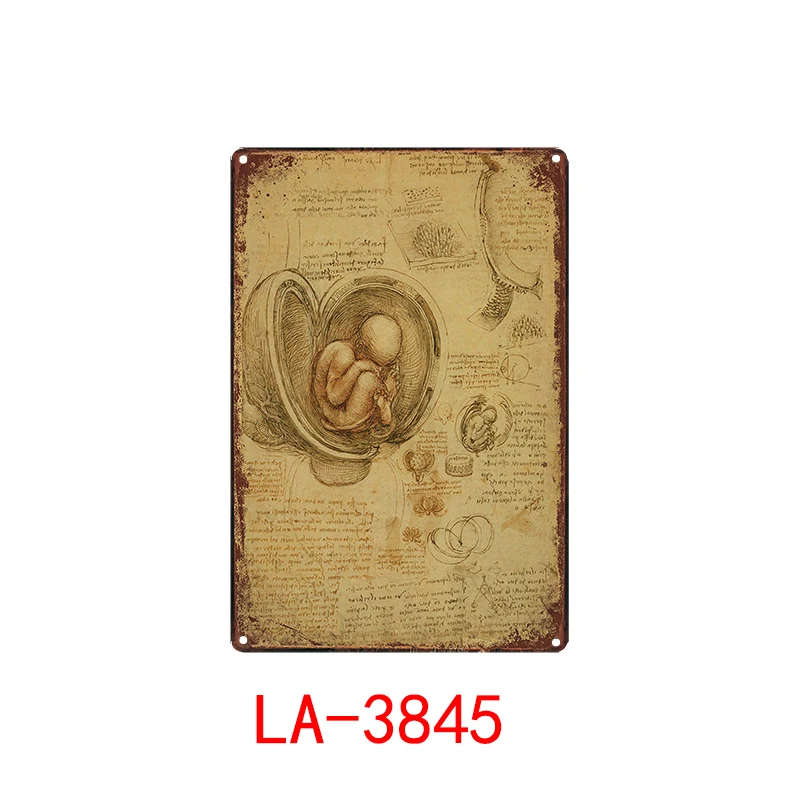 Лиловый Эскиз леonardo da Vinci-металлические вывески, настенный плакат, доска, мотор, настенная живопись, античный винтажный бар, паб, Декор - Цвет: Лиловый