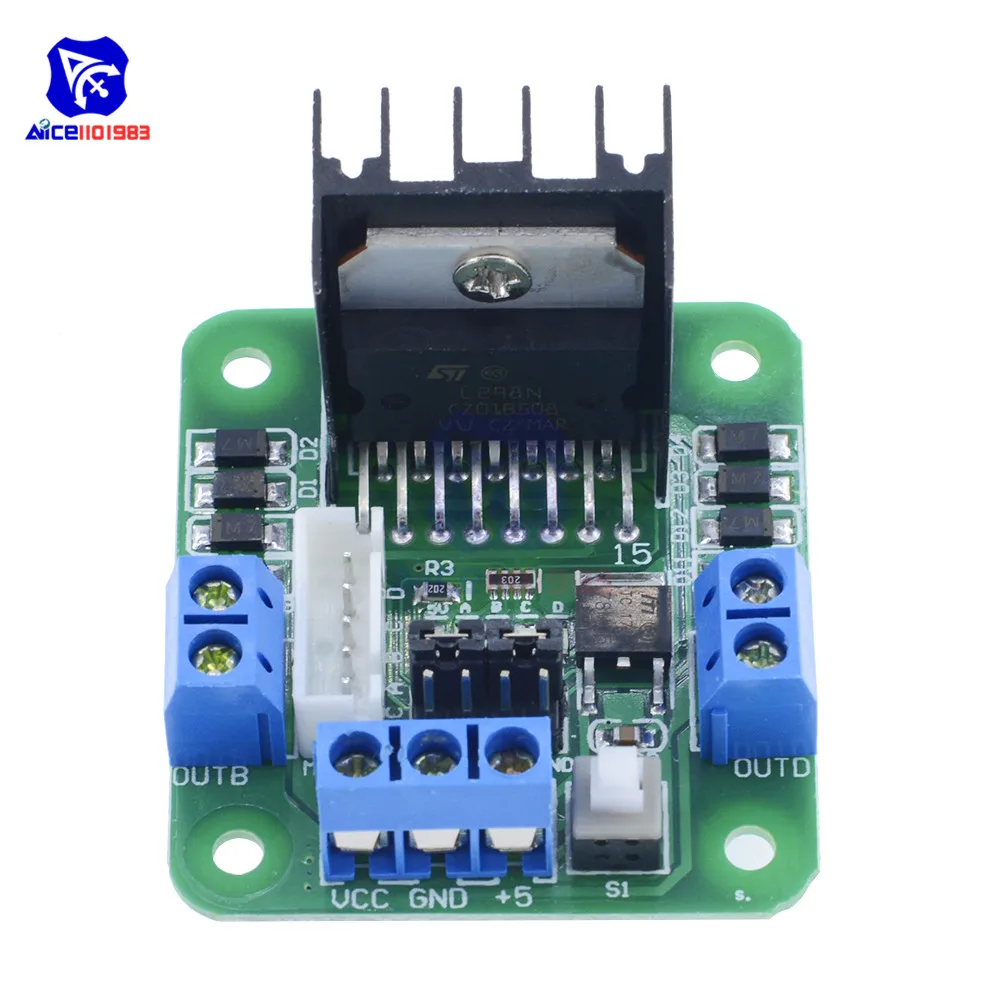 Diymore L298N Двойной H Мост DC шаговый двигатель модуль L298 привод контроллер плата 5 в 35