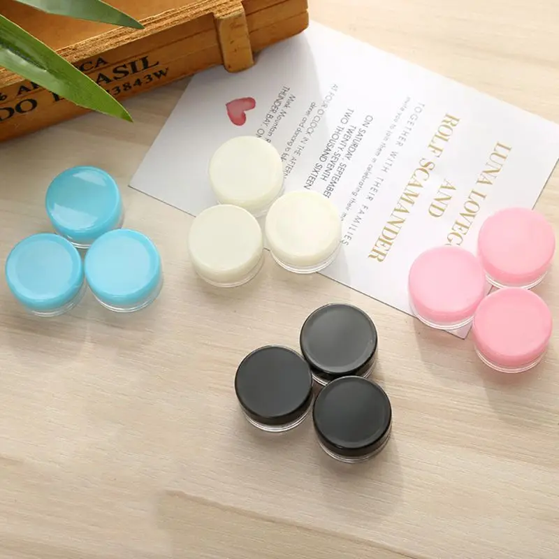 

5 Gram Size Plastic Empty Cream Jar Refillable Makeup Cosmetic Container Small Round Storage Pot Box With Lids Samples Dispenser